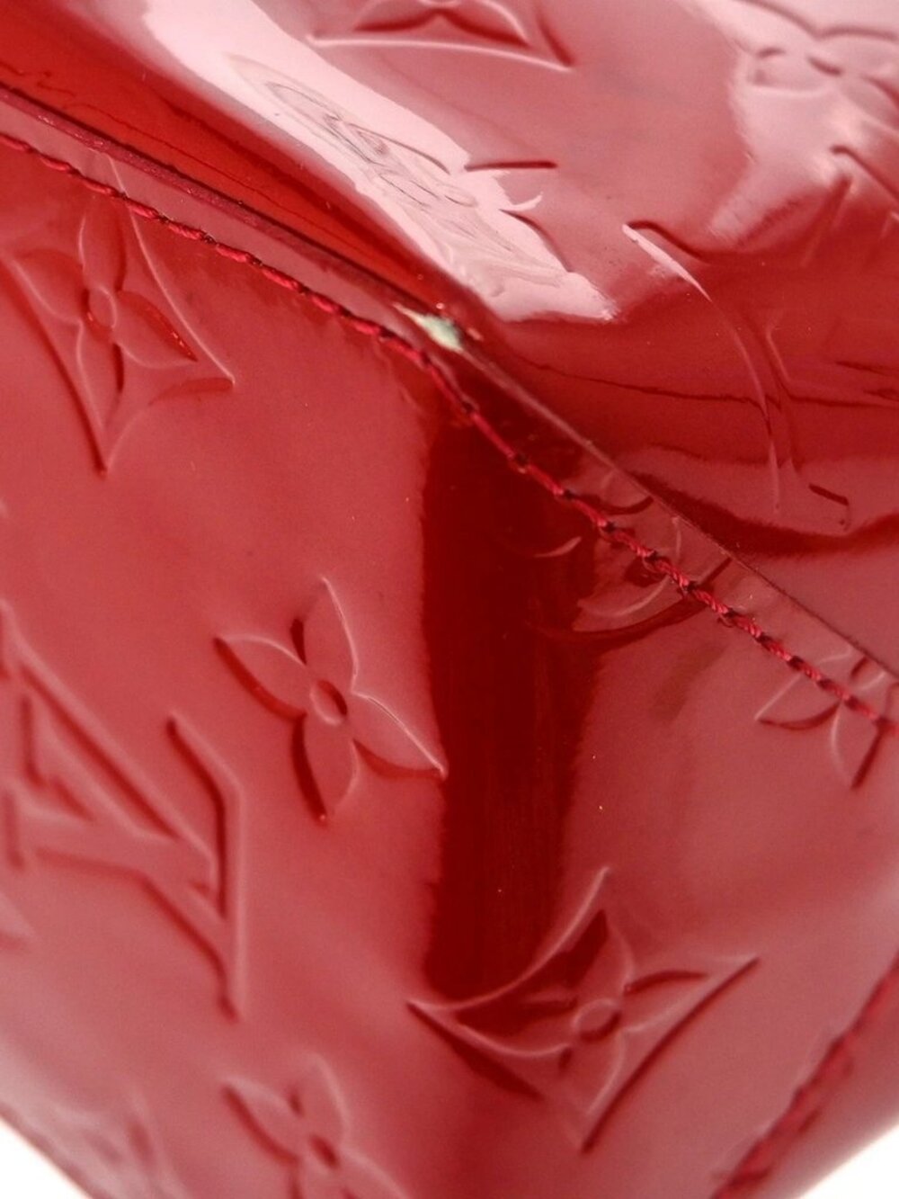 LOUIS VUITTON RED VERNIS READE PM TOTE HANDBAG M91088 MI1006 YQ07250 - Picture 4 of 15